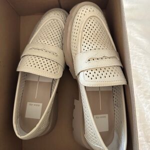 Dolce Vita Easley Ivory Perforated Stella Cream Loafers